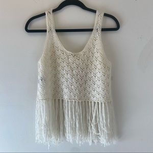 White crochet tank top